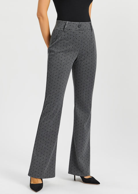 Classic DPYP™ Dress Pant Yoga Pant | Bootcut (Charcoal Black Dot)