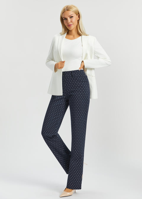7-Pocket Dress Pant | Straight (Navy White Dot)