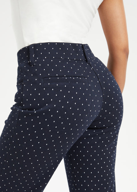 7-Pocket DPYP™ Dress Pant Yoga Pant | Straight (Navy White Dot)