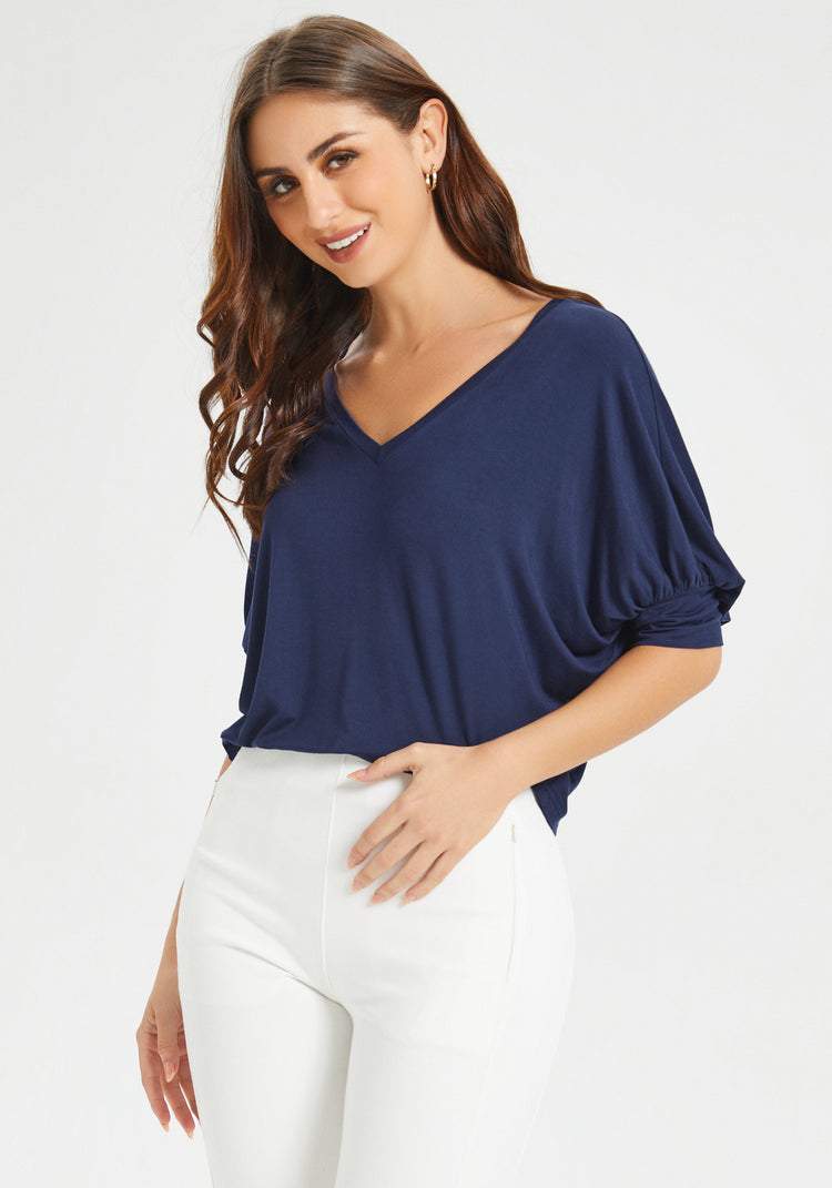 Dolman V-Neck (Navy)