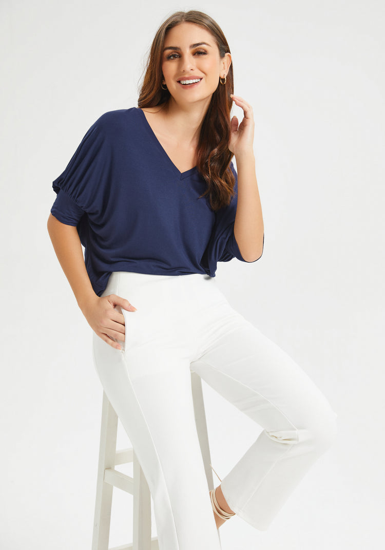 Dolman V-Neck (Navy)