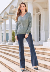 V-Neck Pullover Sweater (Gray)