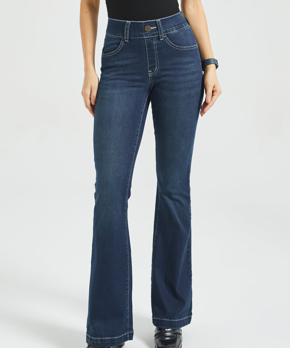 Signature Mid-Rise Denim | Flare (Roma Wash)