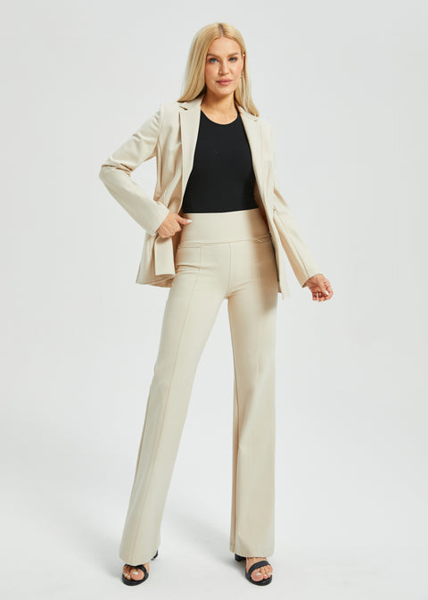 Power Down DPYP Dress Pant Yoga Pant | Flare (Stone) Betabrand Power Down DPYP Dress Pant Yoga Pant | Flare (Stone) Betabrand
