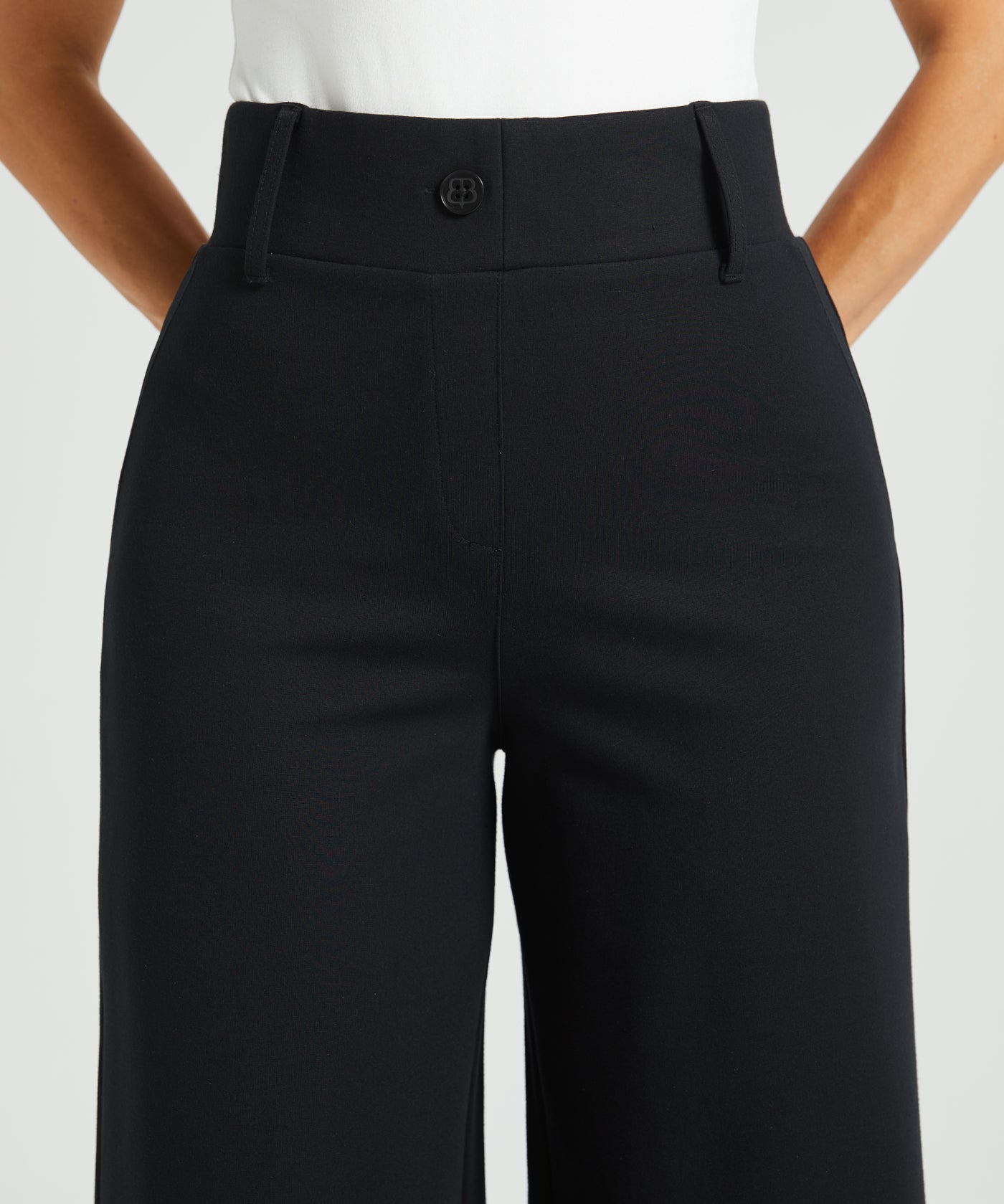 Classic High-Waist DPYP™ Dress Pant Yoga Pants | Wide (Black)