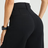 Classic High-Waist DPYP™ Dress Pant Yoga Pants | Wide (Black)