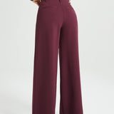 Classic High-Waist DPYP™ Dress Pant Yoga Pants | Wide (Burgundy)
