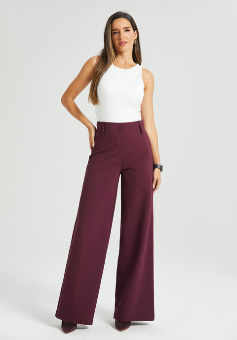 ⏰ PRESALE | Classic High-Waist DPYP | Wide (Burgundy)
