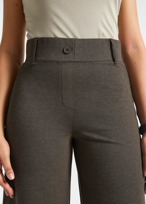PRESALE ⏰ Classic High-Waist DPYP™ Dress Pant Yoga Pants | Wide (Heather Brown)