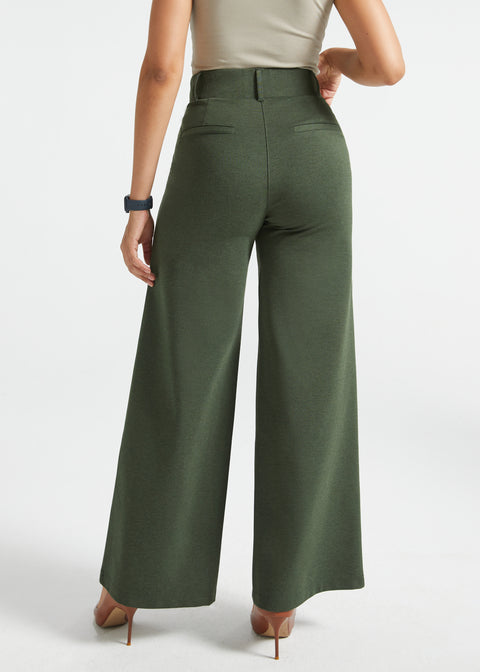 PRESALE ⏰ Classic High-Waist DPYP™ Dress Pant Yoga Pants | Wide (Heather Olive)