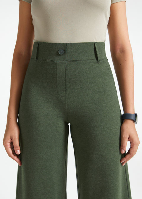 PRESALE ⏰ Classic High-Waist DPYP™ Dress Pant Yoga Pants | Wide (Heather Olive)