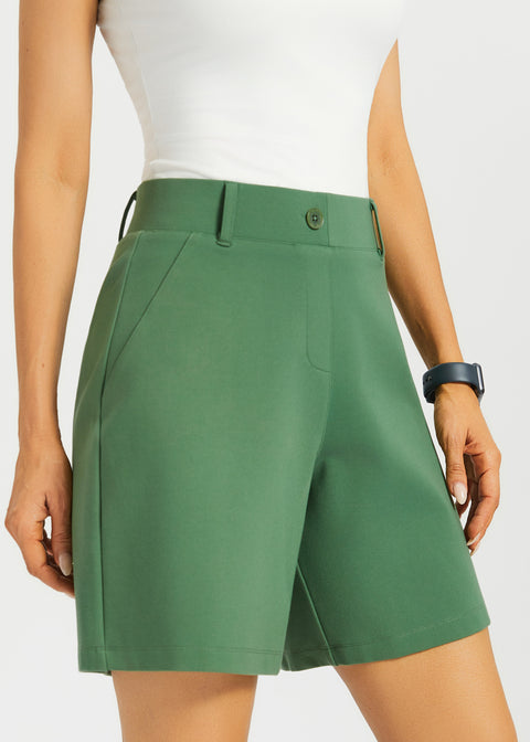 Classic Shorts | Stretch Ponte (Arcadia Green)