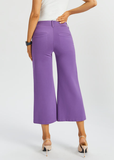7-Pocket DPYP™ Dress Pant Yoga Pant Crop | Wide (Grape)