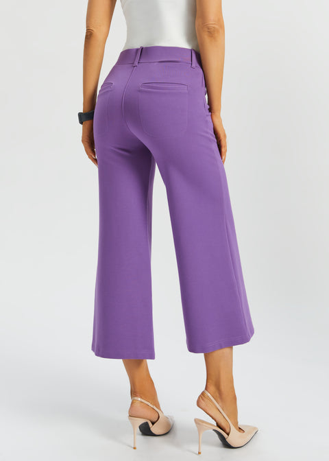 7-Pocket DPYP™ Dress Pant Yoga Pant Crop | Wide (Grape)