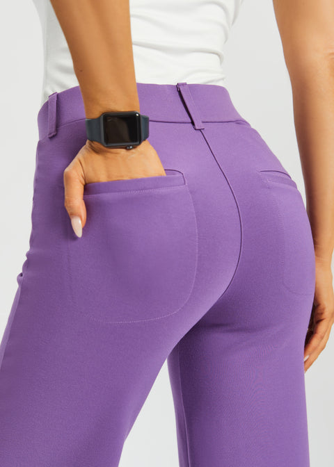 7-Pocket DPYP™ Dress Pant Yoga Pant Crop | Wide (Grape)