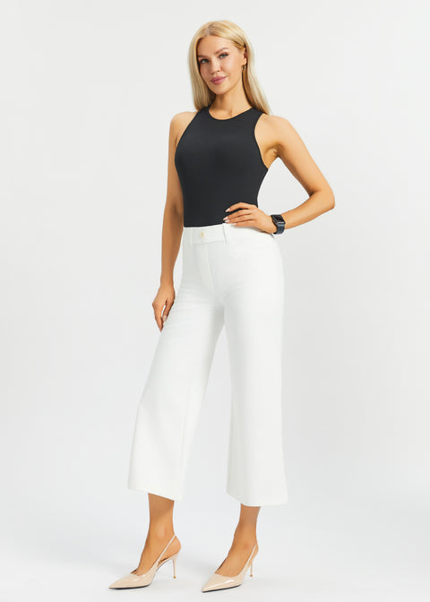 7-Pocket DPYP™ Dress Pant Yoga Pant Crop | Wide (Star White)