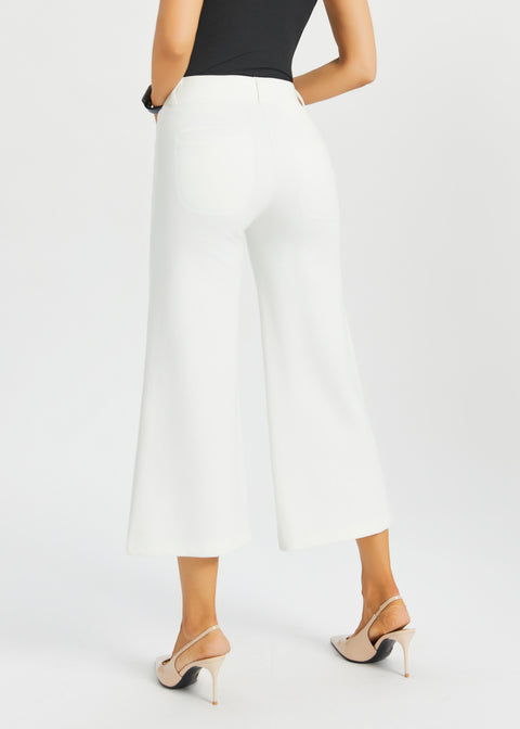 7-Pocket DPYP™ Dress Pant Yoga Pant Crop | Wide (Star White)