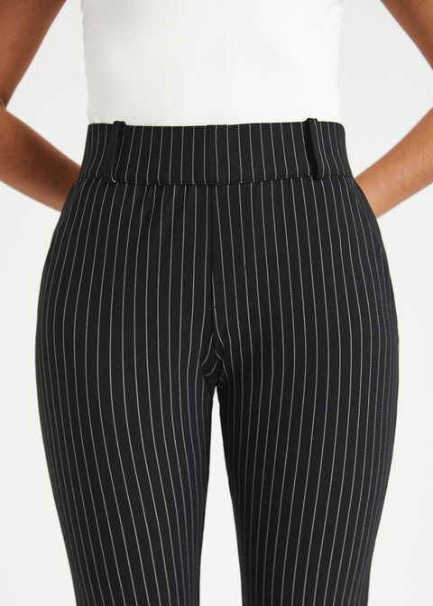 Classic DPYP™ Dress Pant Yoga Pant | Bootcut (Black Ivory Stripe)
