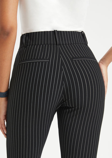 Classic DPYP™ Dress Pant Yoga Pant | Bootcut (Black Ivory Stripe)