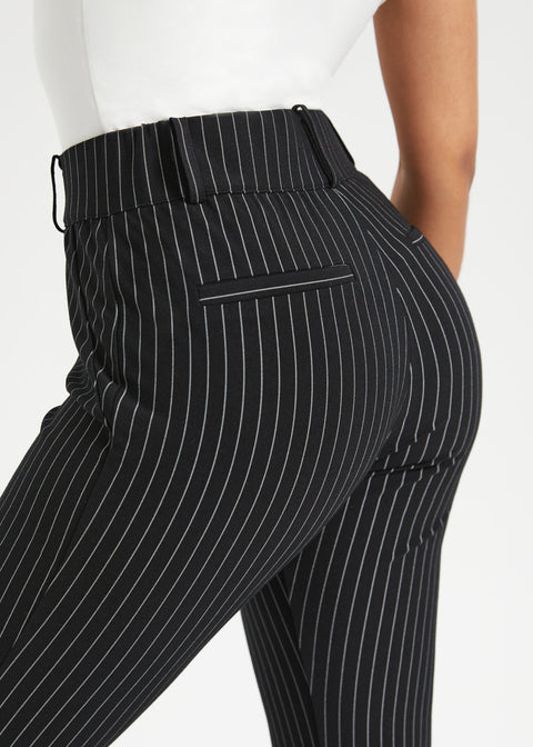 Classic DPYP™ Dress Pant Yoga Pant | Bootcut (Black Ivory Stripe)