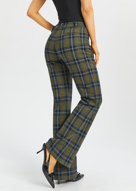 Two-Pocket Dress Pant | Bootcut (Green Plaid) - Final Sale