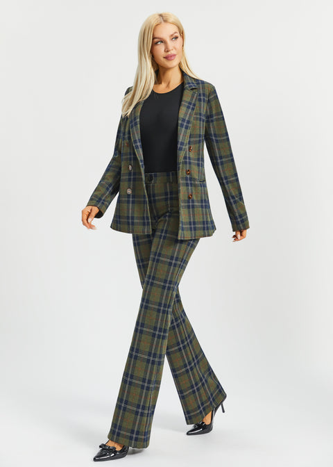 Two-Pocket Dress Pant | Bootcut (Green Plaid) - Final Sale