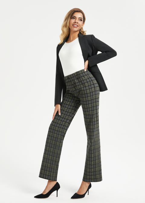 Classic DPYP™ Dress Pant Yoga Pant | Straight (Charcoal Plaid)