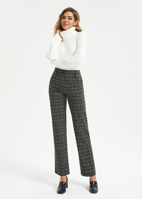 Classic DPYP™ Dress Pant Yoga Pant | Straight (Charcoal Plaid)