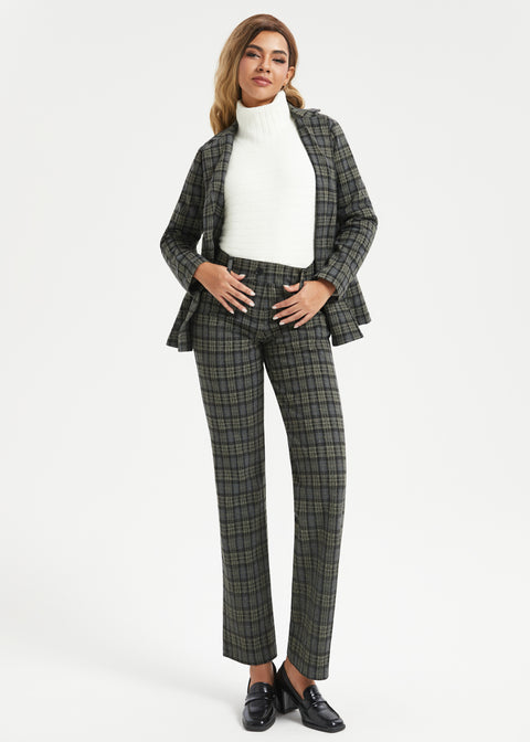 Classic DPYP™ Dress Pant Yoga Pant | Straight (Charcoal Plaid)