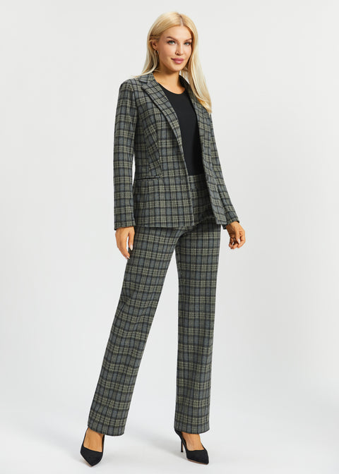 Classic Dress Pant | Straight (Charcoal Plaid) - Final Sale
