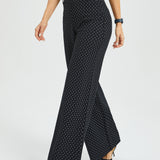 Classic High-Waist DPYP™ Dress Pant Yoga Pants | Wide (Black White Star)