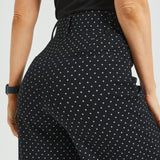 Classic High-Waist DPYP™ Dress Pant Yoga Pants | Wide (Black White Star)