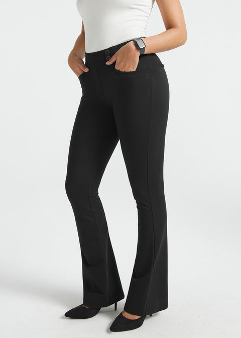Continental Pocket DPYP™ Dress Pant Yoga Pants | Bootcut (Black)