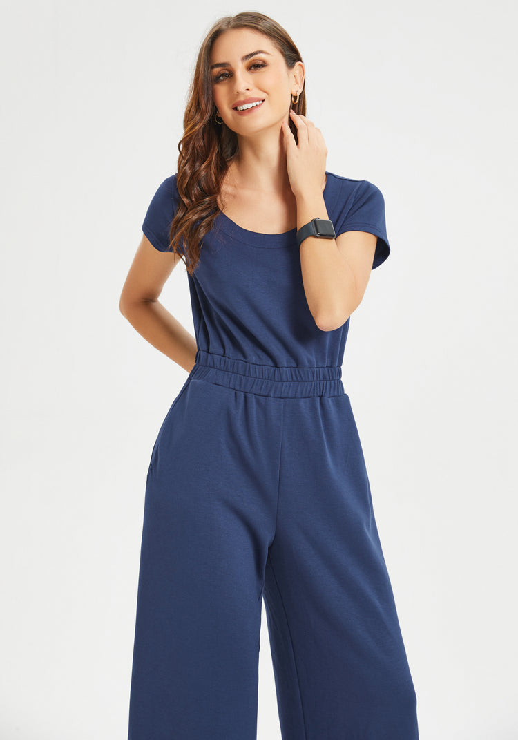 AirFlex Short Sleeve Jumpsuit (Navy)