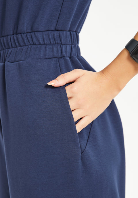 AirFlex Short Sleeve Jumpsuit (Navy)