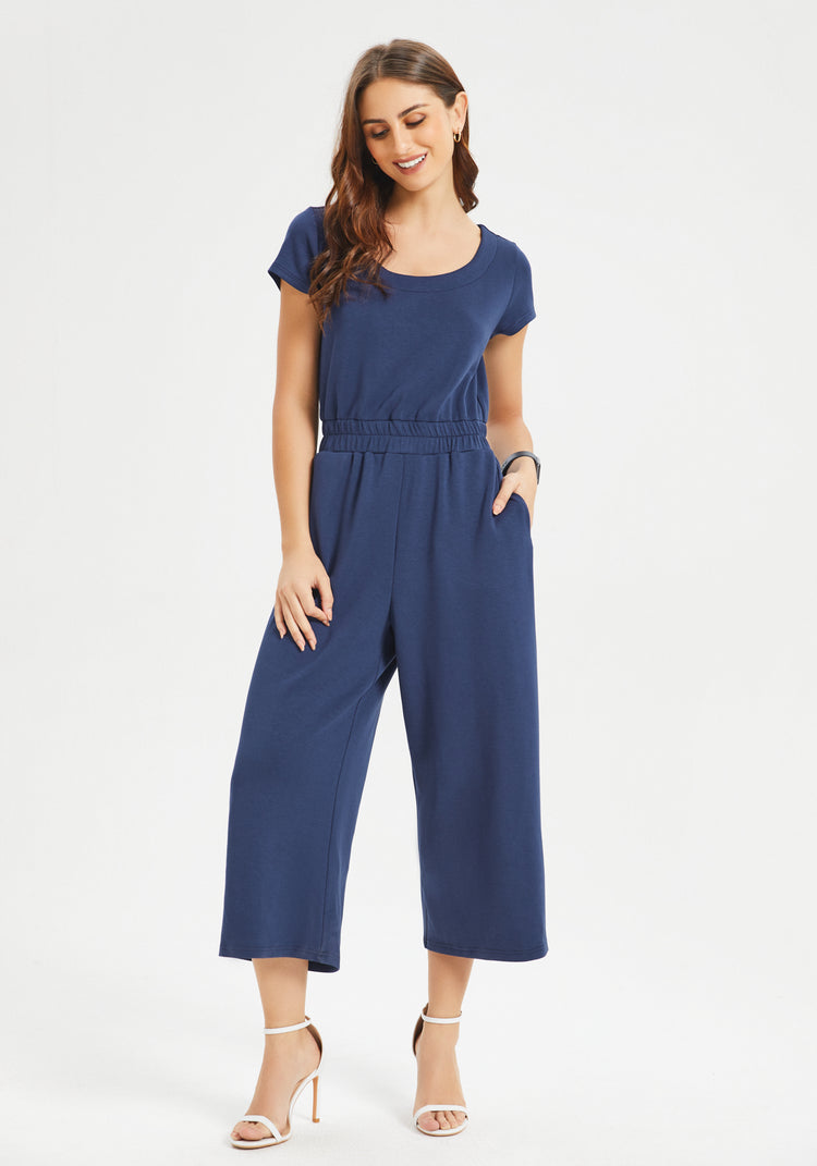 AirFlex Short Sleeve Jumpsuit (Navy)