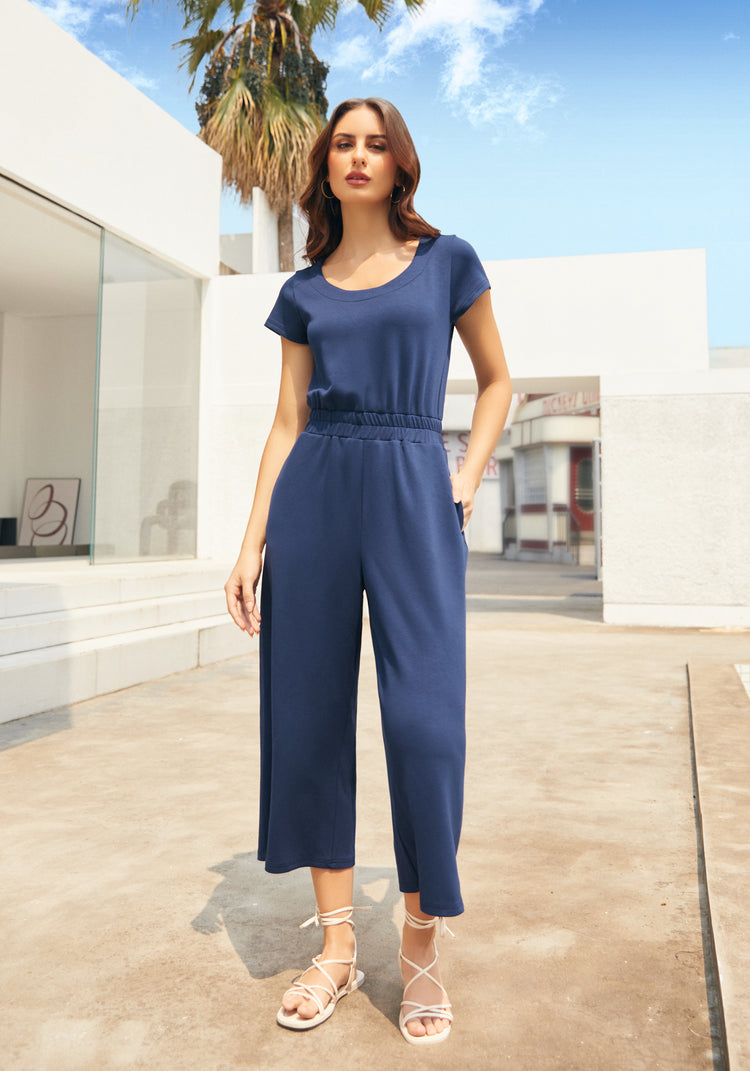 AirFlex Short Sleeve Jumpsuit (Navy)