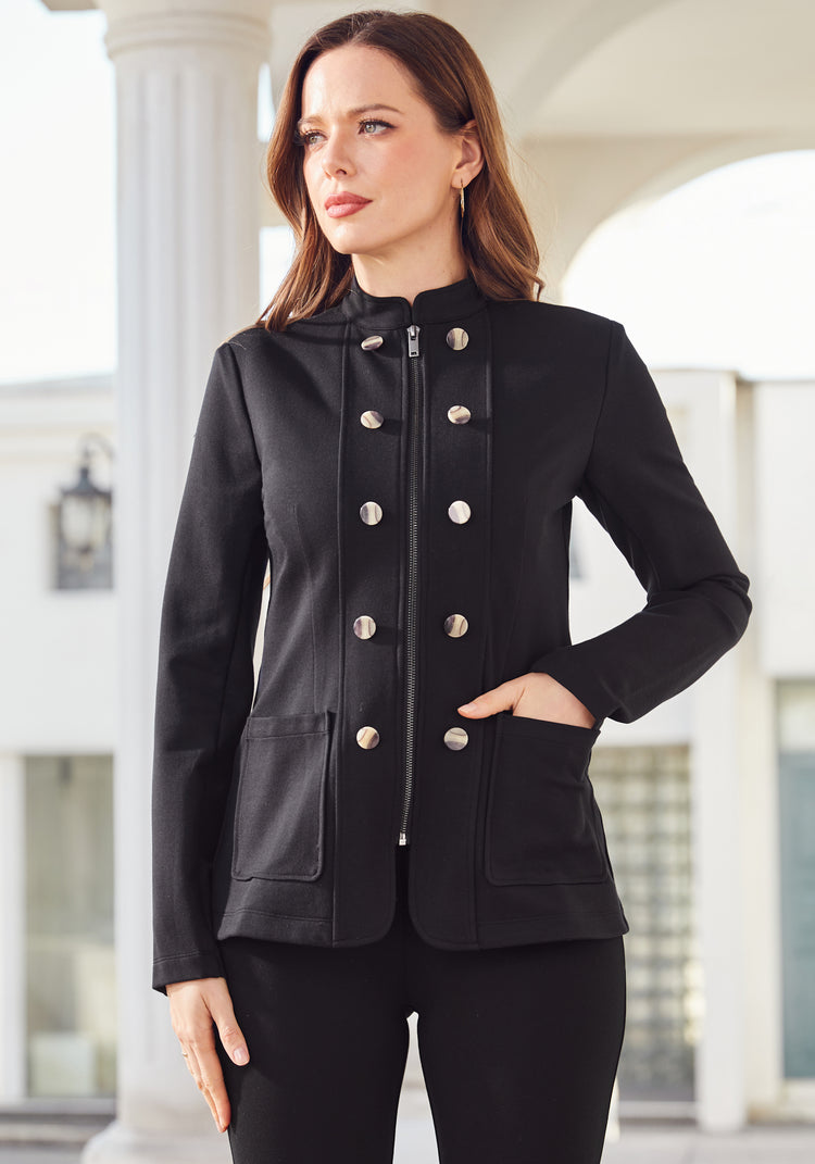 Military Zip Jacket (Black)