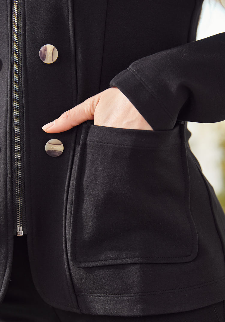 Military Zip Jacket (Black)