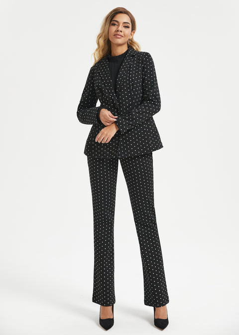 Classic Blazer | Knit Jacquard (Black Ivory Dot)