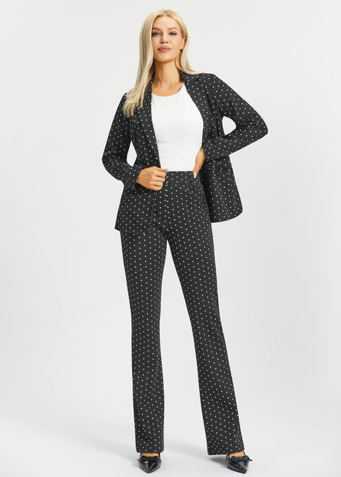 Classic Blazer | Knit Jacquard (Black Ivory Dot)