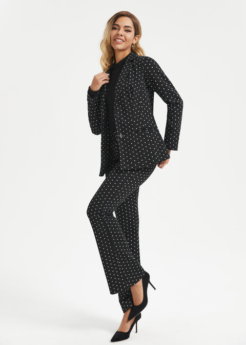 Classic Blazer | Knit Jacquard (Black Ivory Dot)