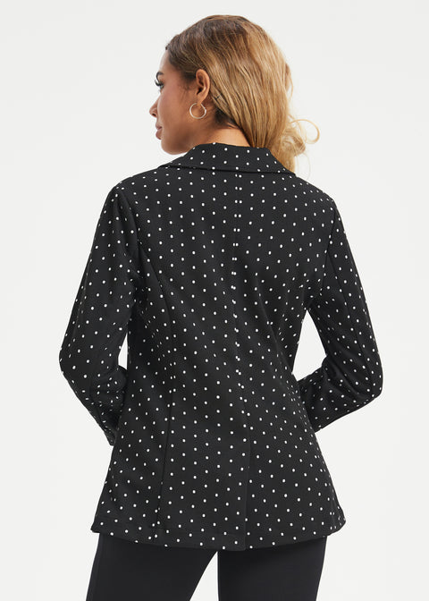 Classic Blazer | Knit Jacquard (Black Ivory Dot)
