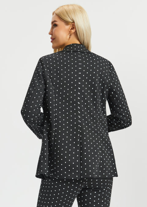 Classic Blazer | Knit Jacquard (Black Ivory Dot)