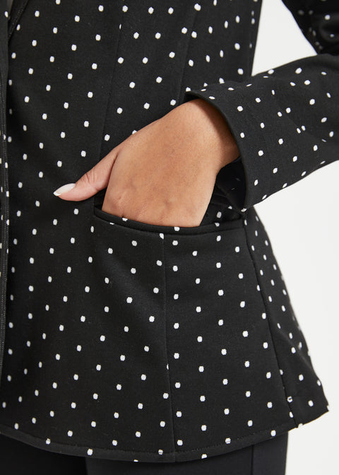 Classic Blazer | Knit Jacquard (Black Ivory Dot)