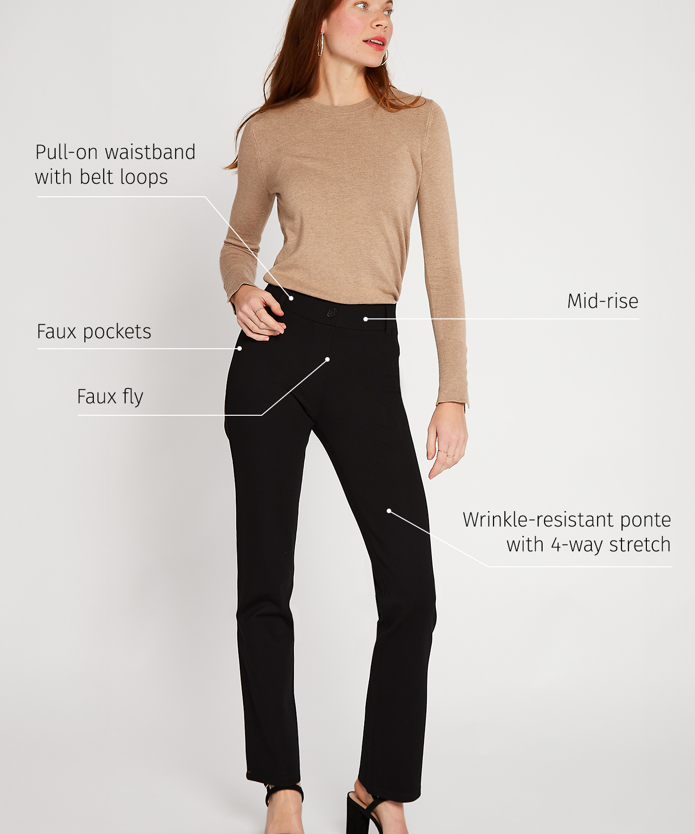 Classic DPYP™ Dress Pant Yoga Pant | Straight (Black)