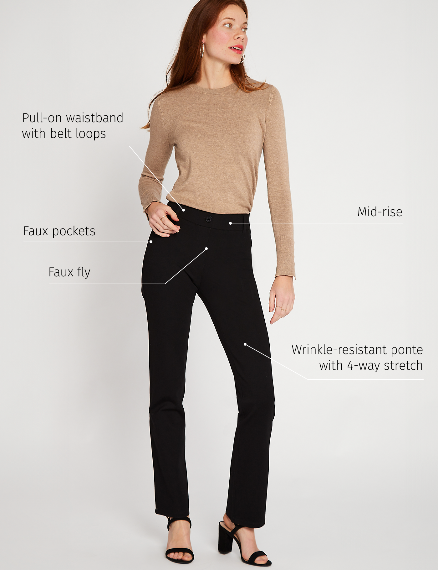 Classic DPYP™ Dress Pant Yoga Pant | Straight (Black)