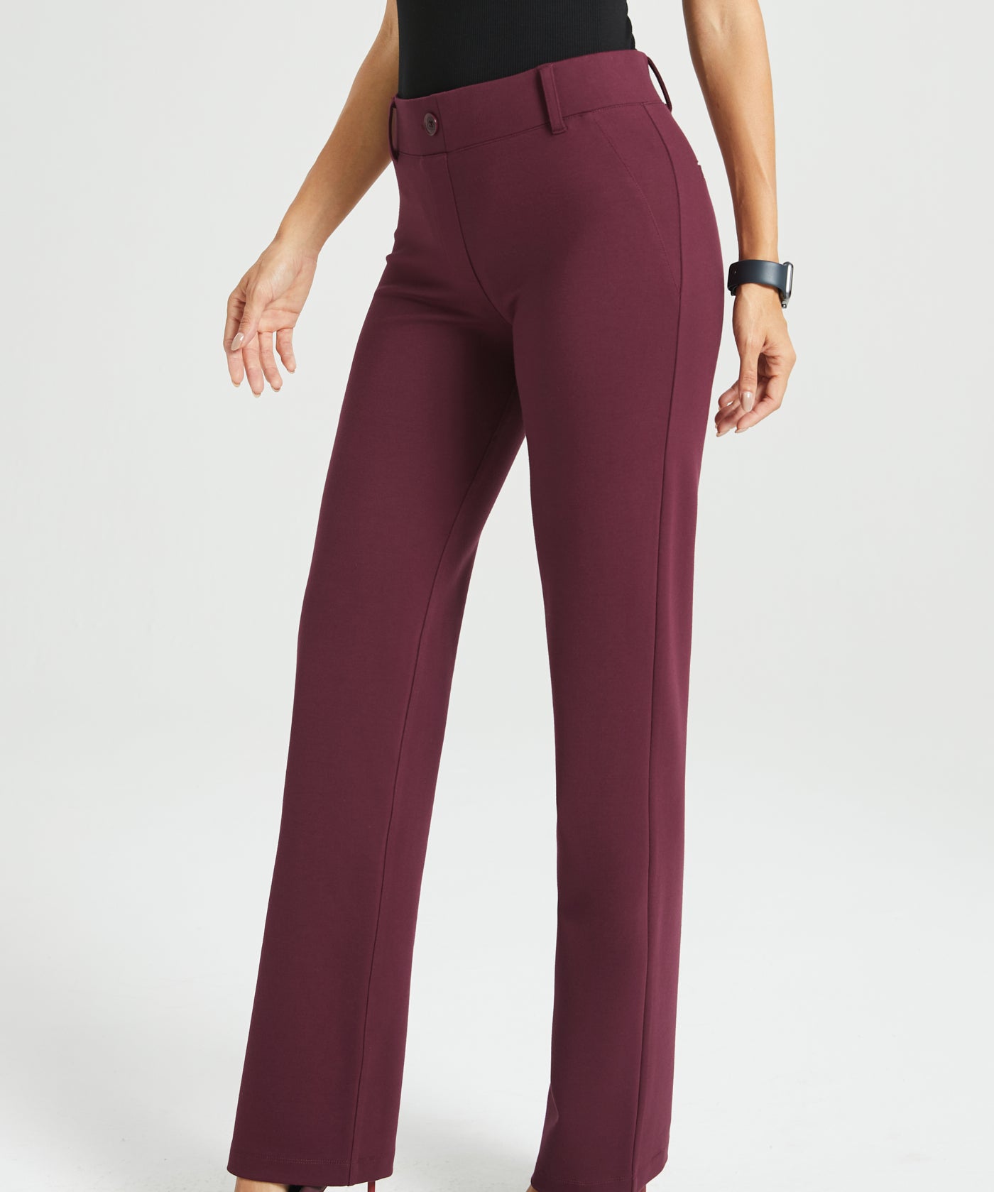Classic DPYP™ Dress Pant Yoga Pant | Straight (Burgundy)
