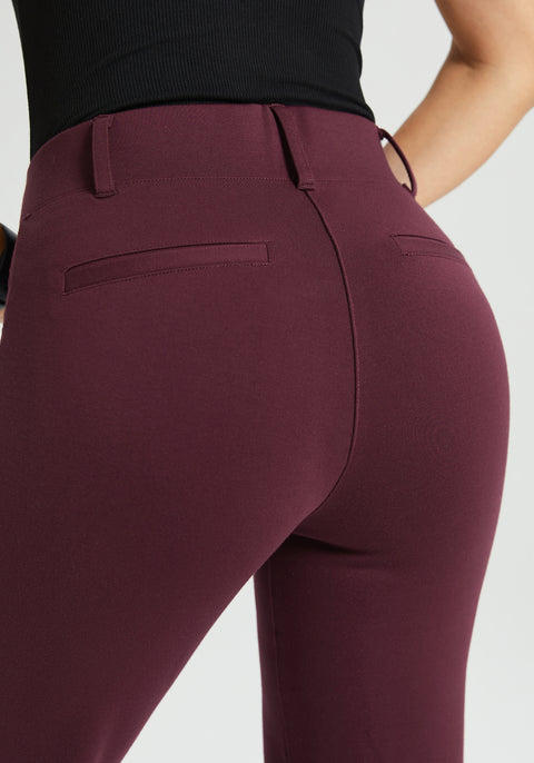 ⏰ PRESALE | Classic Dress Pant Yoga Pant | Straight (Burgundy)