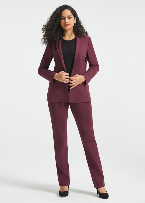 Classic DPYP™ Dress Pant Yoga Pant | Straight (Burgundy)